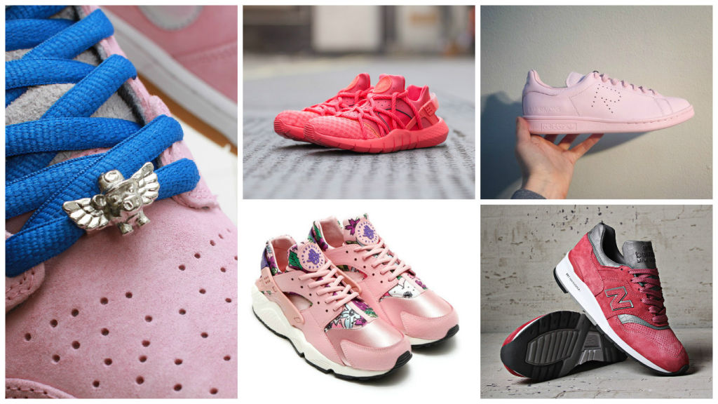 Gathering the pair of irresistible pink SNEAKERS for men