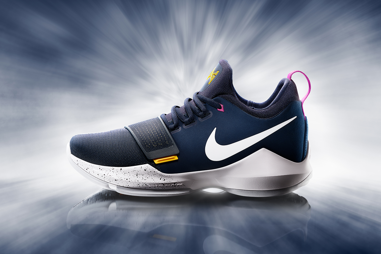 Close-up of shoes exclusively for Paul George - Nike PG1