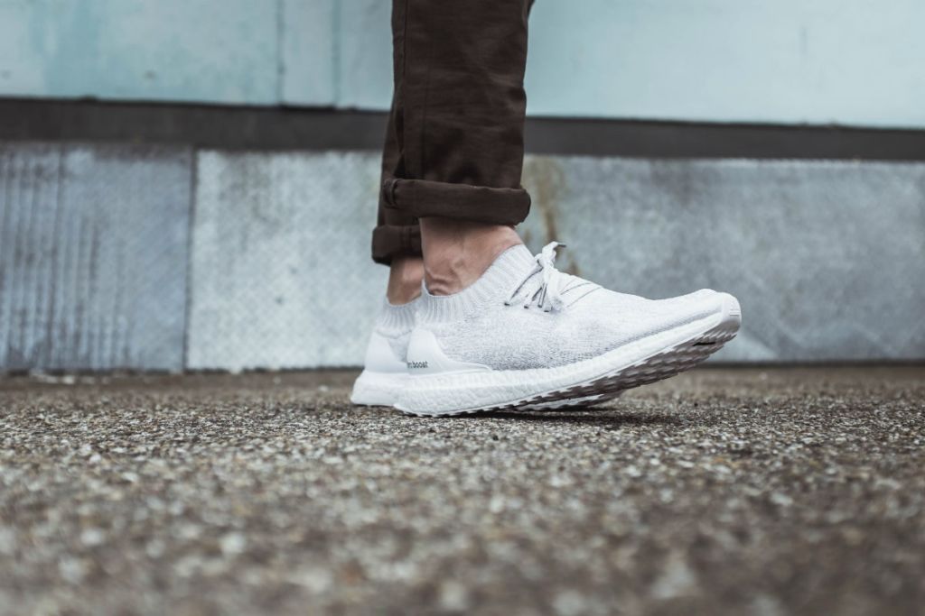 On-feet images from the adidas UltraBoost Uncaged "Triple White 2.0" version have appeared
