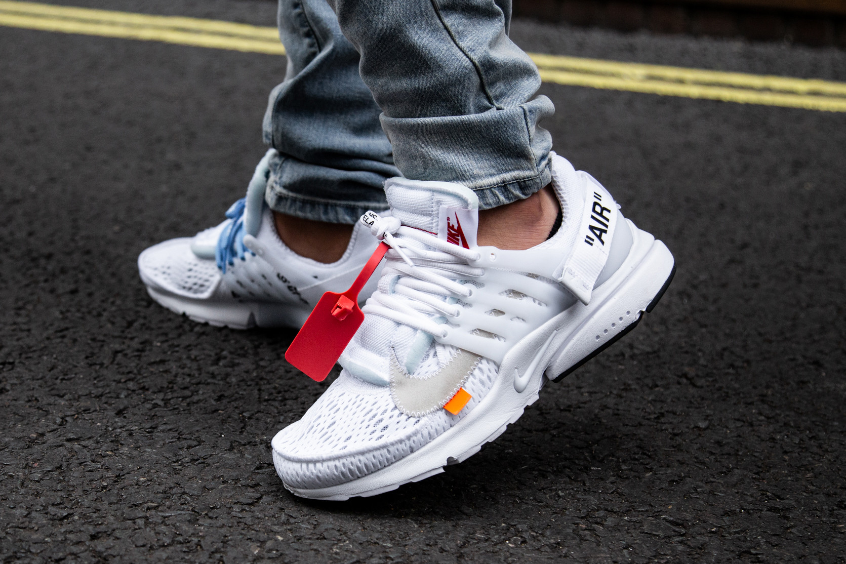 On foot Nike Air Presto teamed up with Virgil Abloh