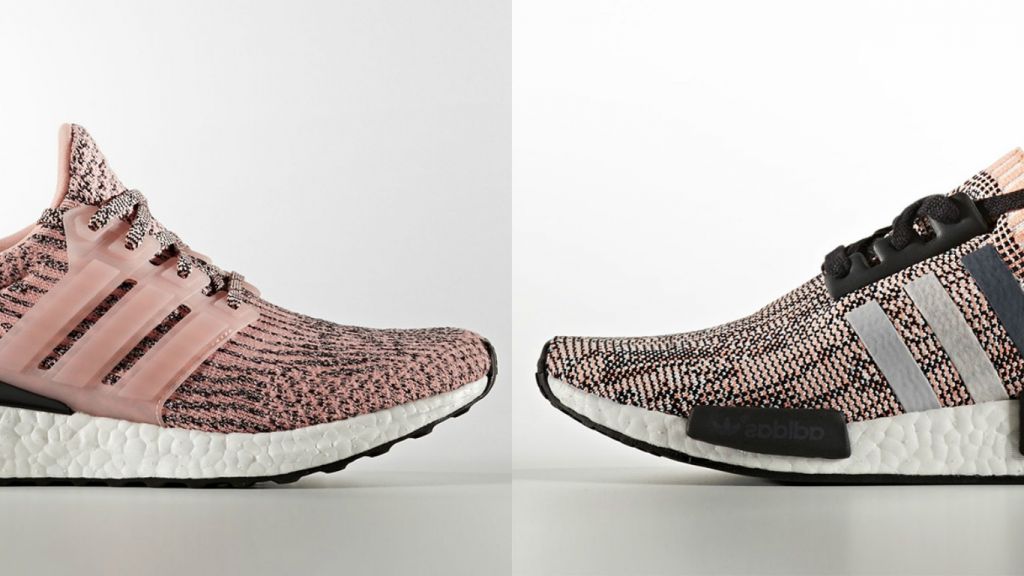 See adidas Ultra Boost 3.0 and NMD_R1 PK duo in 'Salmon' pink