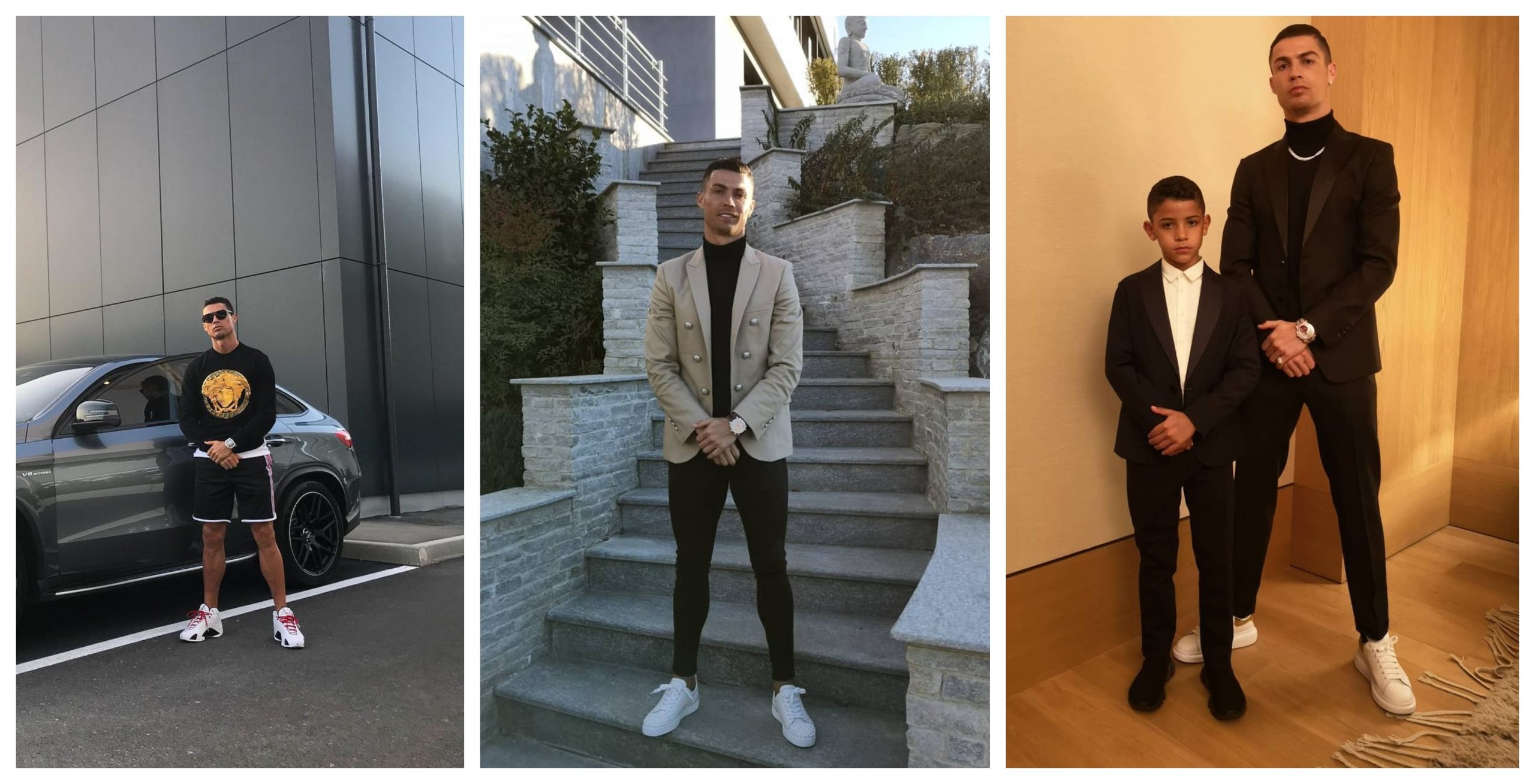 Some of Cristiano Ronaldo's recent outfits before setting up a hat-trick for Juventus
