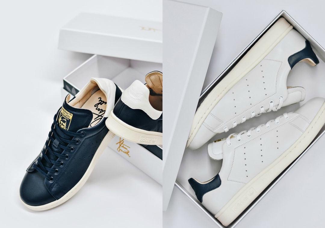 The adidas Stan Smith is delicate in navy and white