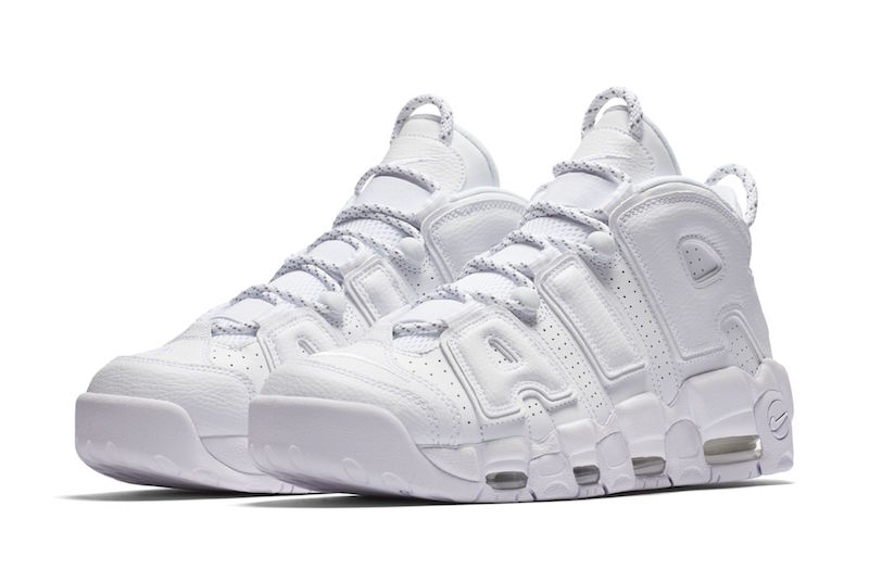 The All-White edition of the Nike Air More Uptempo debuted late May