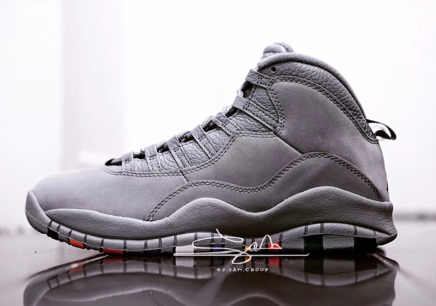Detailed pictures of the Air Jordan 10 "Cool Gray"