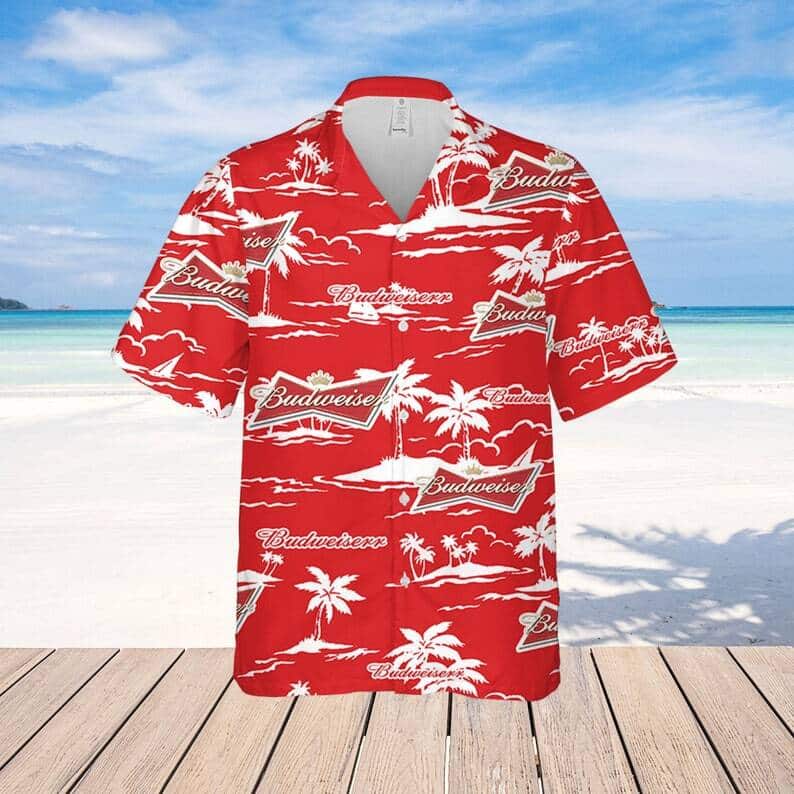 Red Aloha Beer Budweiser Hawaiian Shirt,Aloha Shirt