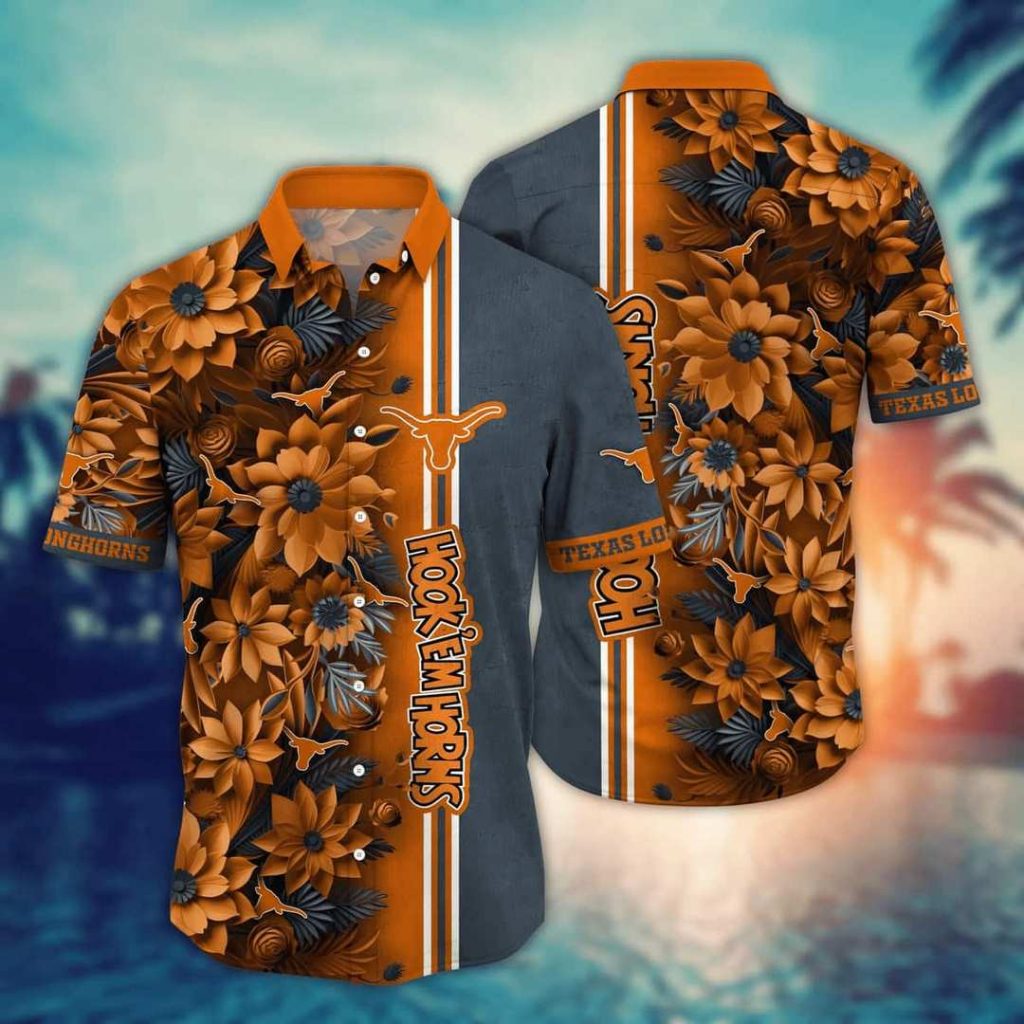 NCAA Texas Longhorns Hawaiian Shirt,Aloha Shirt,Beach Gift For Men's
