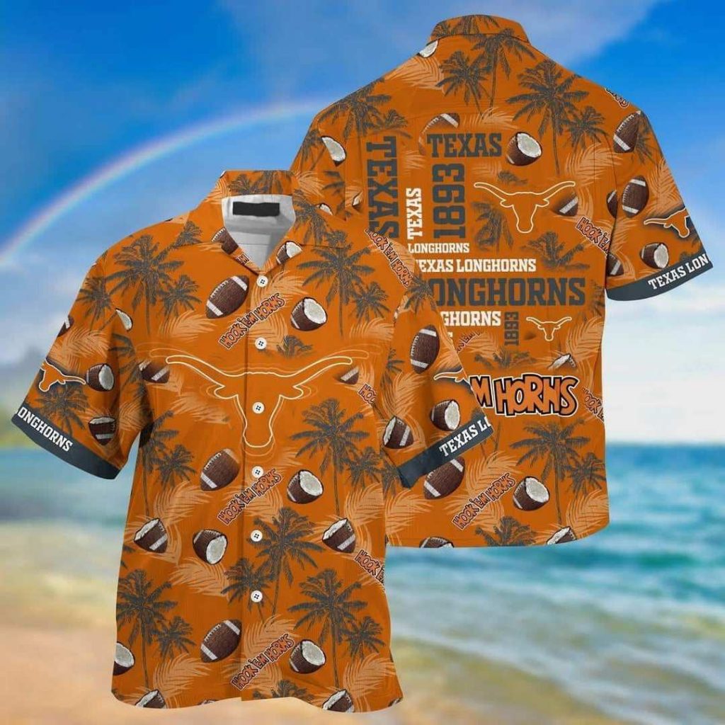 NCAA Texas Longhorns Hawaiian Shirt,Aloha Shirt,Gift For Football Fans