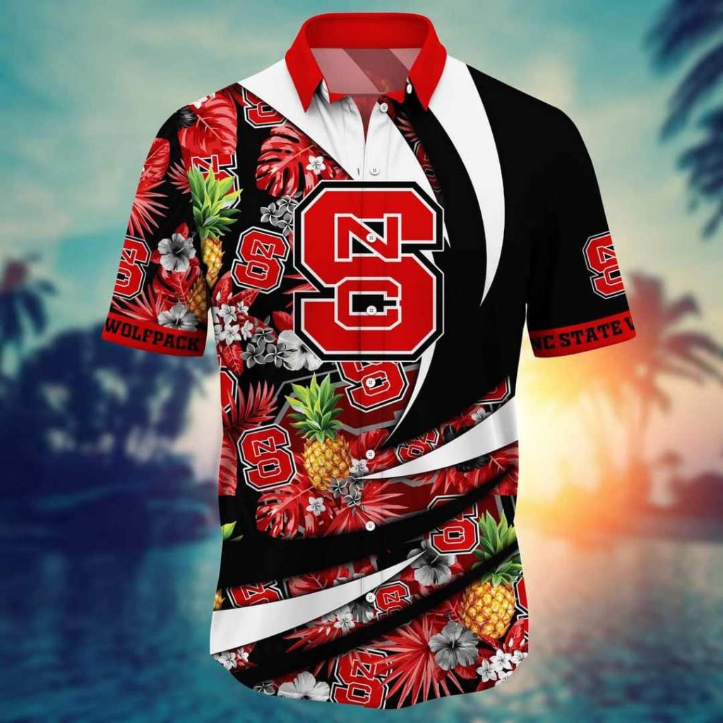 NCAA NC State Wolfpack Hawaiian Shirt,Aloha Shirt,Pineapple Pattern Summer Gift For Friends