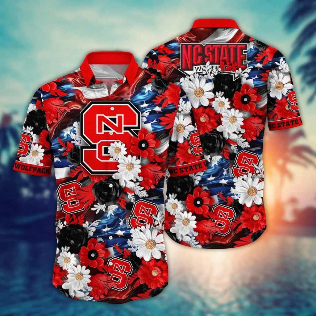 NCAA NC State Wolfpack Hawaiian Shirt,Aloha Shirt,Limited Flower