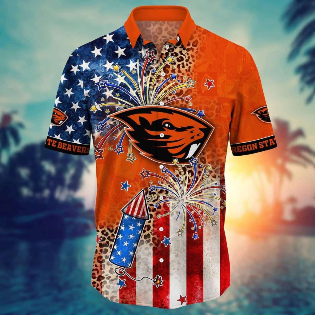 NCAA Oregon State Beavers Hawaiian Shirt,Aloha Shirt,Independence Day Gift For Beach Lovers