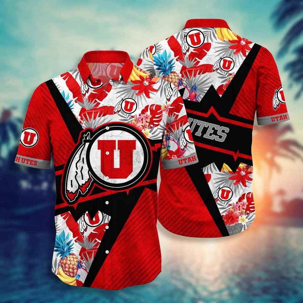 NCAA Utah Utes Hawaiian Shirt,Aloha Shirt,Gift For Beach Trip