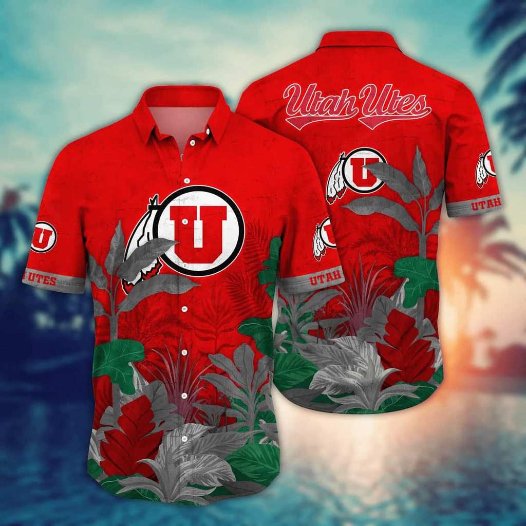 NCAA Utah Utes Hawaiian Shirt,Aloha Shirt,Beach Gift For Men's