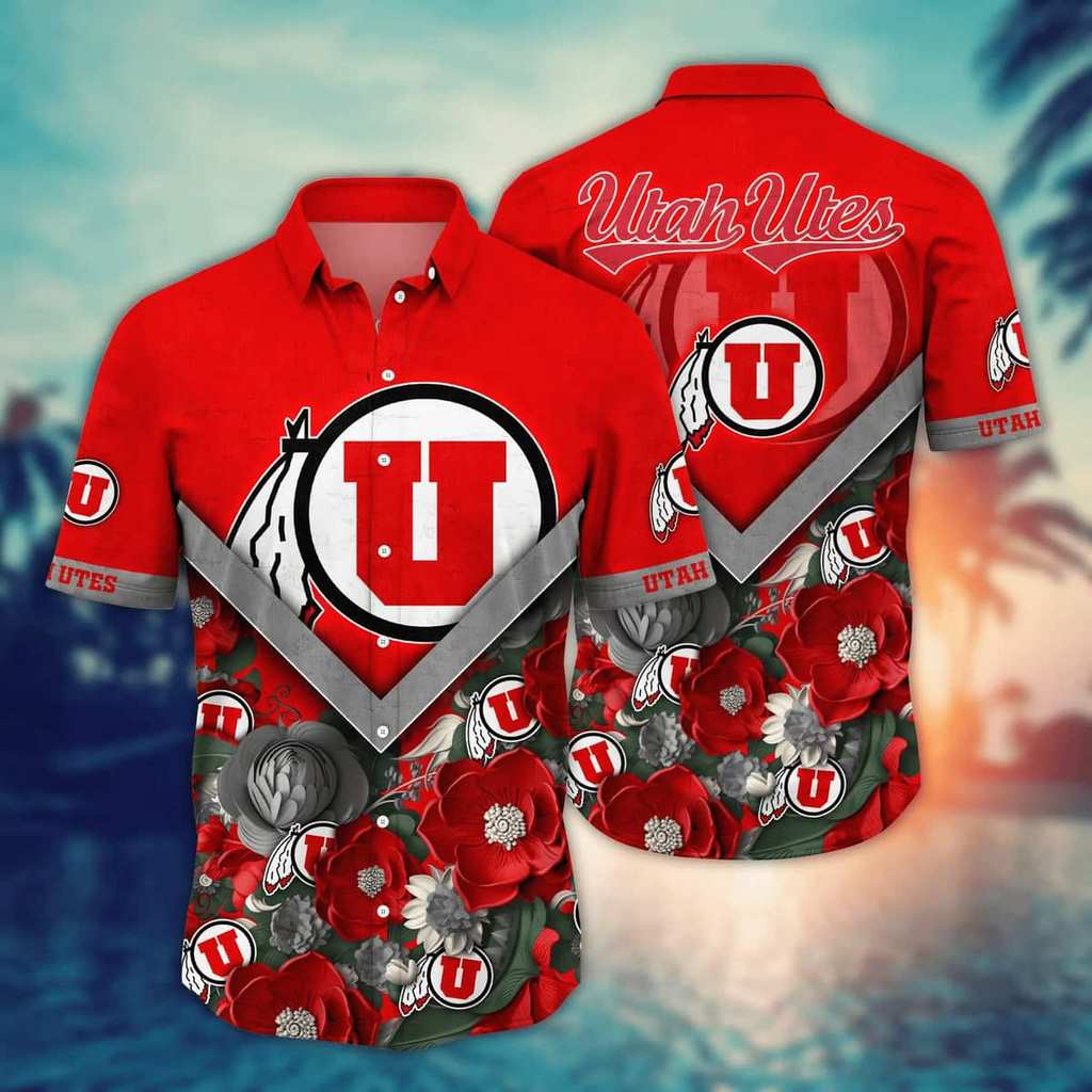 NCAA Utah Utes Hawaiian Shirt,Aloha Shirt,Trendy Summer