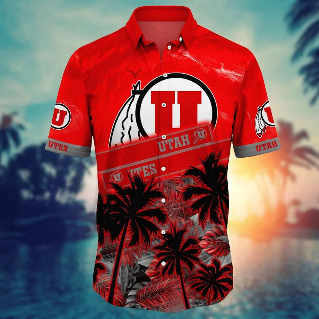 NCAA Utah Utes Hawaiian Shirt,Aloha Shirt,Summer Gift For Friend