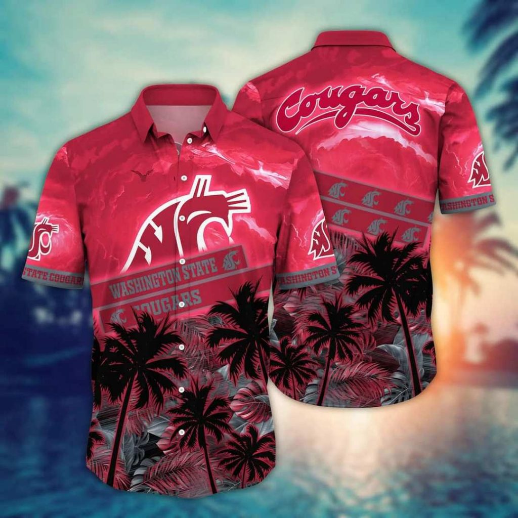 NCAA Washington State Cougars Hawaiian Shirt,Aloha Shirt Practical Beach Gift