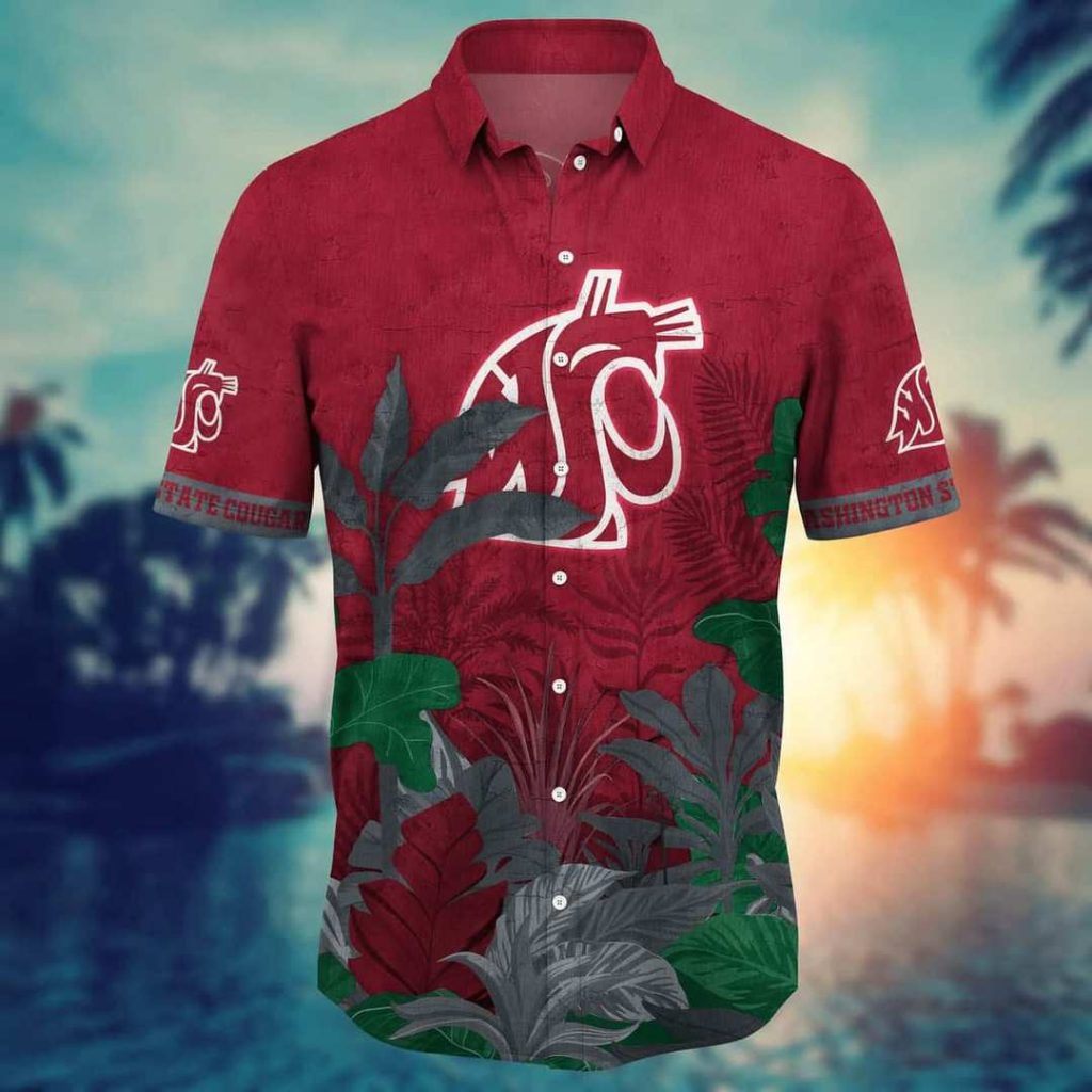NCAA Washington State Cougars Hawaiian Shirt,Aloha Shirt,Beach Gift For ideas