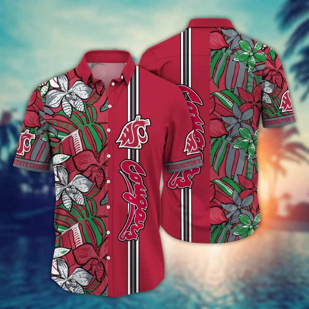 NCAA Washington State Cougars Hawaiian Shirt,Aloha Shirt,Beach Lovers Gift