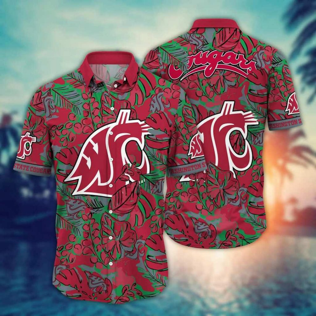 NCAA Washington State Cougars Hawaiian Shirt,Aloha Shirt,Summer Gift For ideas